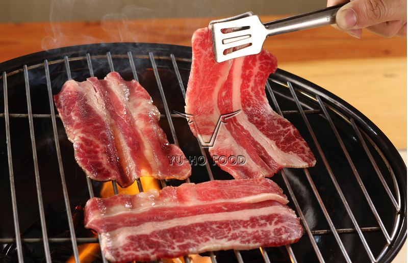 裕賀食品股份有限公司 美國牛五花修清燒烤片500g 盒